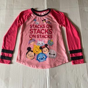 Disney Store Tsum Tsum Girls Pajama Shirt Size 9/10